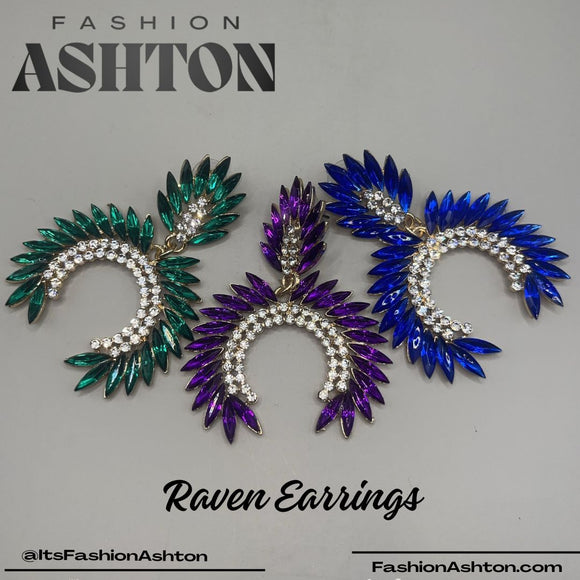 Raven Earrings - Multiple Colors